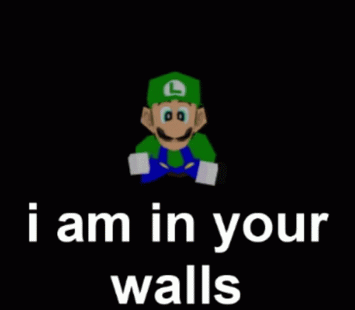 Luigi I Am In Your Walls GIF