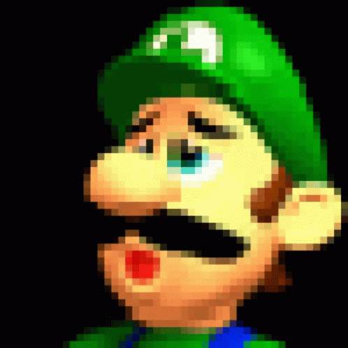 Luigi Face Palm Pixel Art GIF