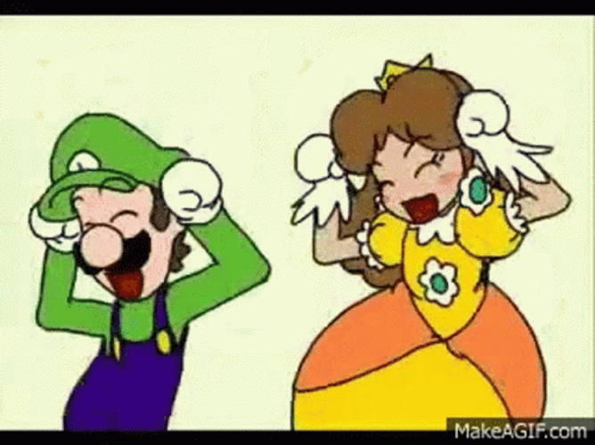 Luigi And Princess Dancing Caramelldansen GIF