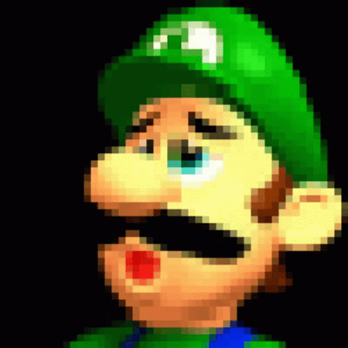 Luigi Face Palm Pixel Art GIF