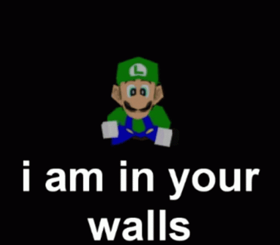 Luigi I Am In Your Walls GIF