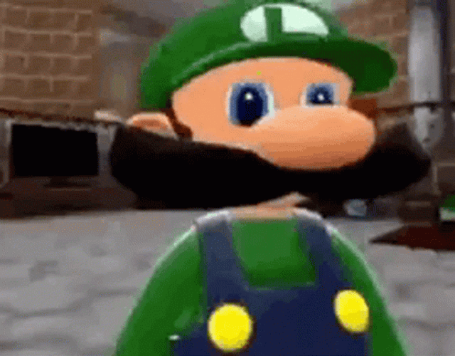 Luigi Passive Look Reaction GIF