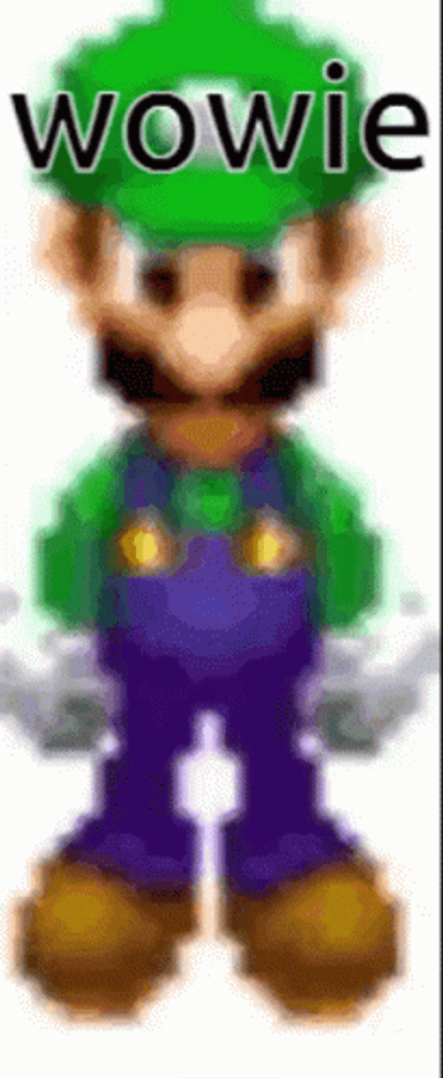 Luigi Rotating Loop Wowie GIF