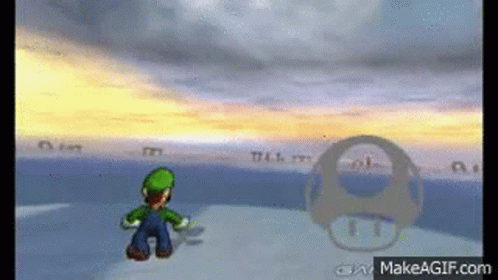 Luigi Standing In Snow GIF