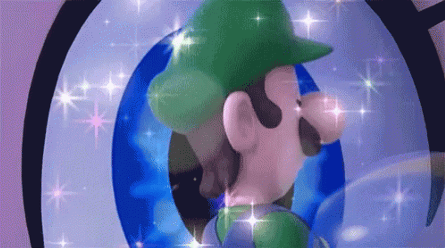 Luigi Sweet Turn Around Smile  GIF