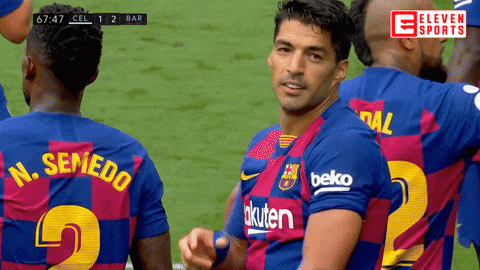 Luis Suarez Finger Kiss Pointed GIF