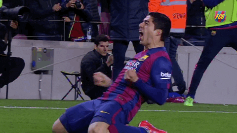 Luis Suarez Kneel Celebration GIF