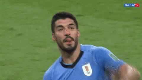 Luis Suarez Smiling Waving On Audience GIF