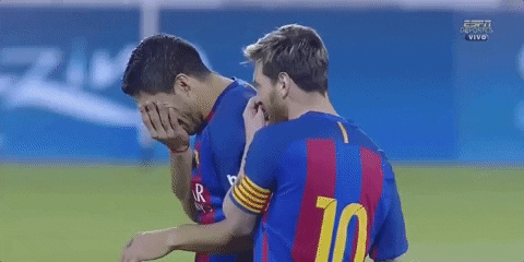 Luis Suarez Talking With Team GIF