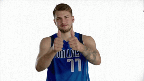 Luka Doncic Double Thumbs Up GIF