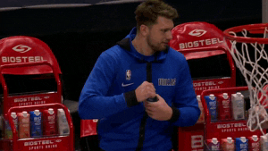 Luka Doncic Failed Fist Bump Drink GIF
