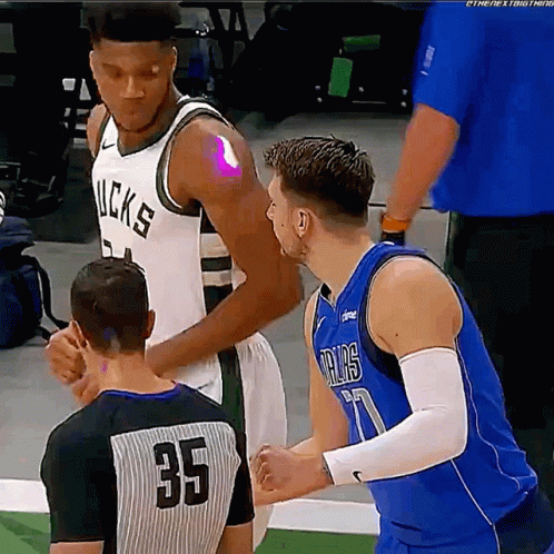 Luka Doncic Giannis Antetokounmpo Handshake GIF