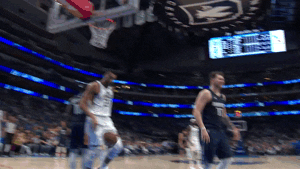 Luka Doncic Head Shake Walking Basketball GIF
