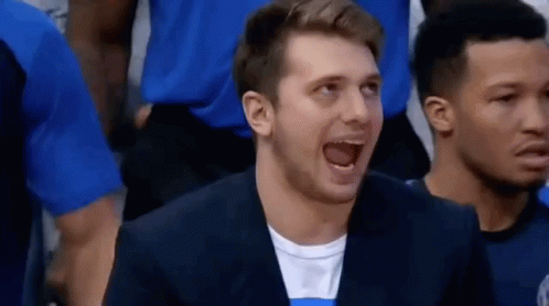 Luka Doncic Mouth Open GIF