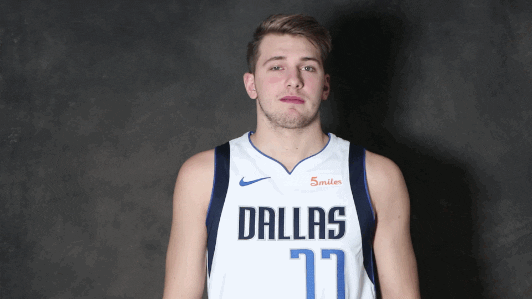 Luka Doncic Nba Dallas Pointing Wink GIF