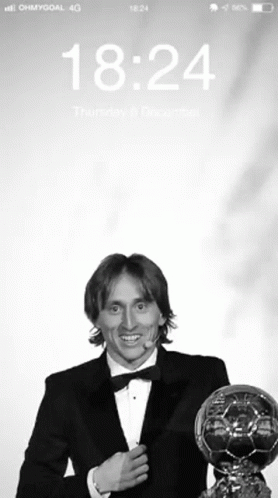 Luka Modric Holding Trophy GIF