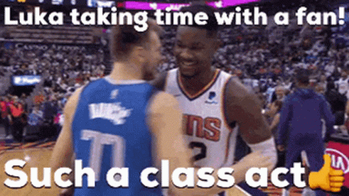 Luka Taking Time With Fan