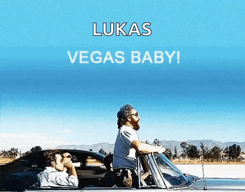 Lukas Vegas Baby Shows Man Driving Convertible GIF
