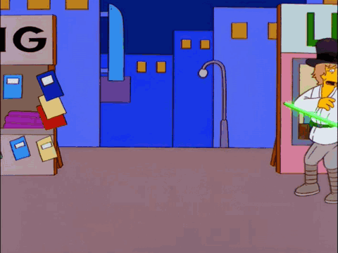 Luke Skywalker Dancing On The Simpsons GIF