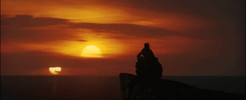 Luke Skywalker Watching Sunset GIF