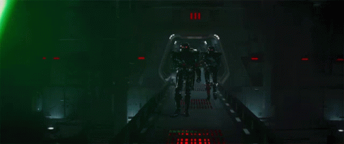 Luke Skywalker Deflecting Empire Robot Attacks GIF