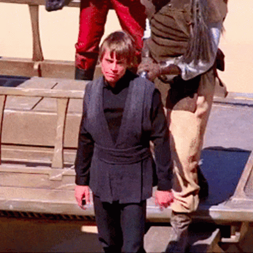 Luke Skywalker Giving Salute GIF