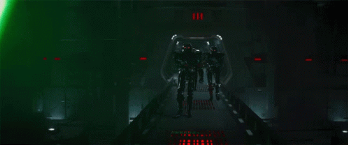 Luke Skywalker Deflecting Empire Robot Attacks GIF