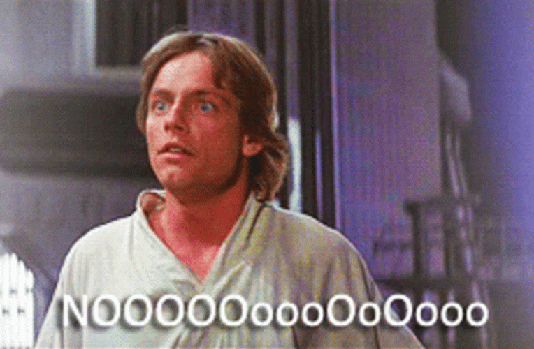 Luke Skywalker Shouting Noooo GIF