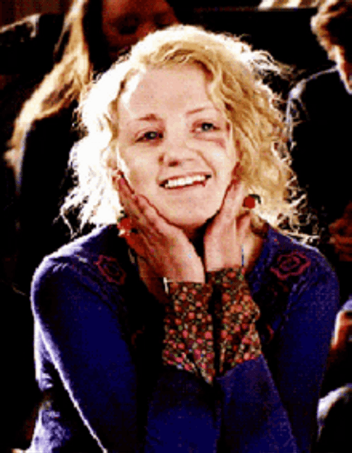 Luna Lovegood Beaming With Delight In Harry Potter GIF