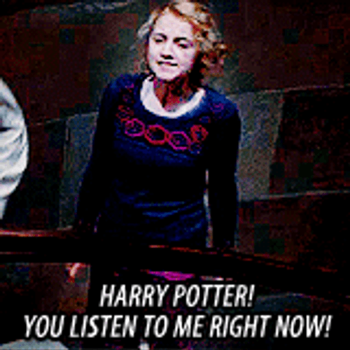Luna Lovegood Demanding For Harry To Listen GIF