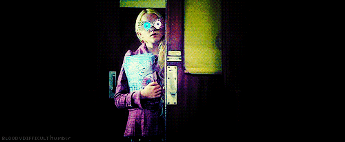 Luna Lovegood Different Clips In Harry Potter Movie GIF