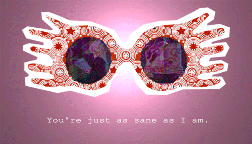 Luna Lovegood Iconic Glasses And Phrase Digital Art GIF