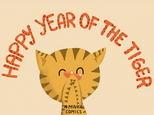 Lunar New Year 2022 Happy Tiger Animation GIF