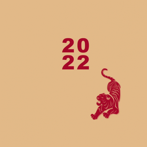 Lunar New Year 2022 Red Tiger Signature GIF