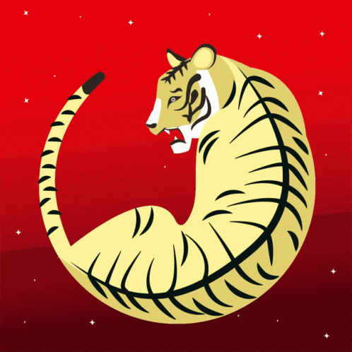 Lunar New Year 2022 Revolving Tiger GIF
