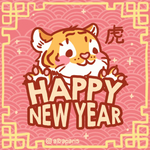 Lunar New Year 2022 Giggling Tiger GIF