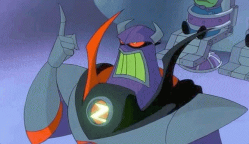 Lunatic Emperor Zurg Hand Spinning GIF