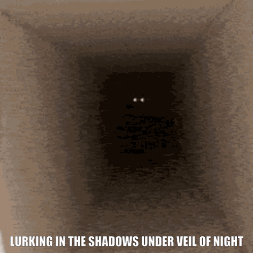 Lurking In The Shadows Under Veil Of Night On A Wall GIF