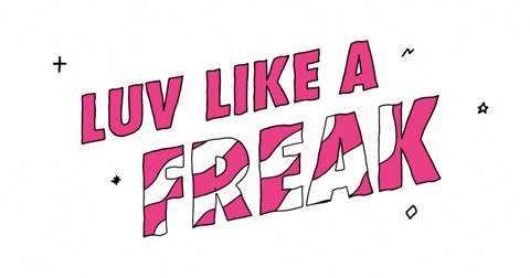 Luv Like A Freak Pink White GIF