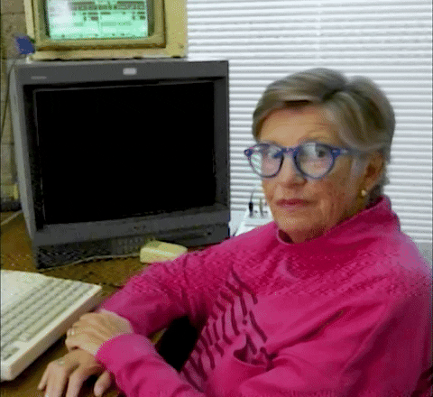 Luv U Computer Screen Sweet Granny Smiling GIF