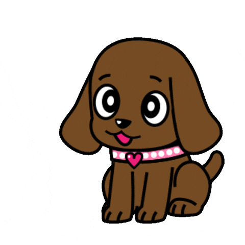 Luv U Cute Brown Puppy GIF