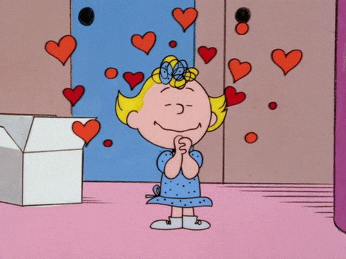 Luv U Sally Brown Peanuts Cartoon GIF