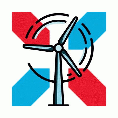 Luxembourg Emoji Windmill GIF