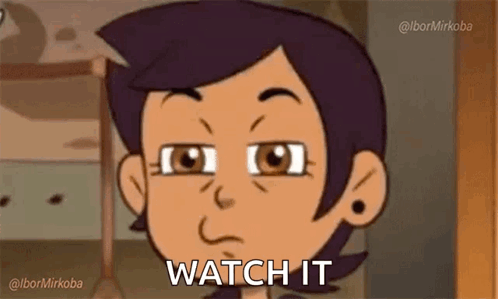 Luz From The Owl House Is Making A Funny Face And Says Watch It . GIF