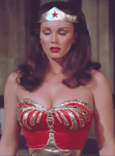 Linda Carter Wonder Woman Suprise GIF