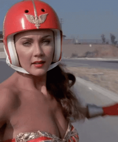 Linda Carter Wonder Woman Helmet GIF