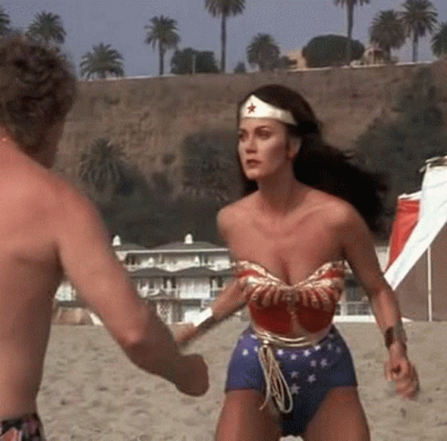 Linda Carter Wonder Woman Fighting GIF