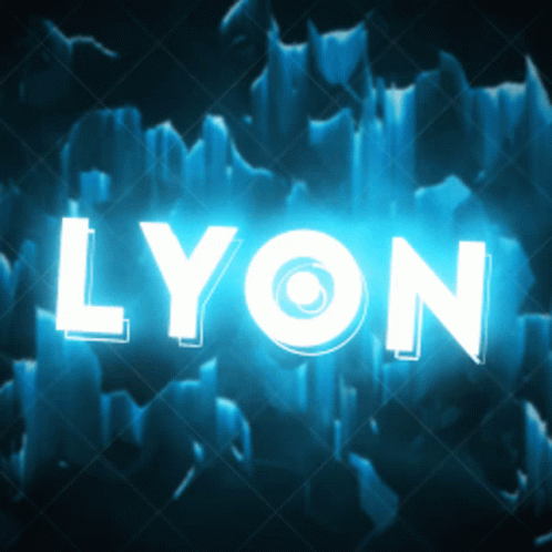 Lyon Word On Dark Blue GIF