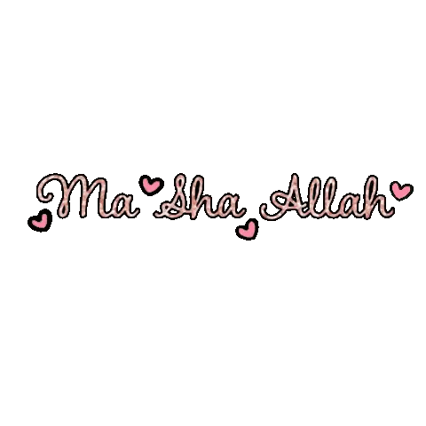 Ma Sha Allah Sticker With Hearts