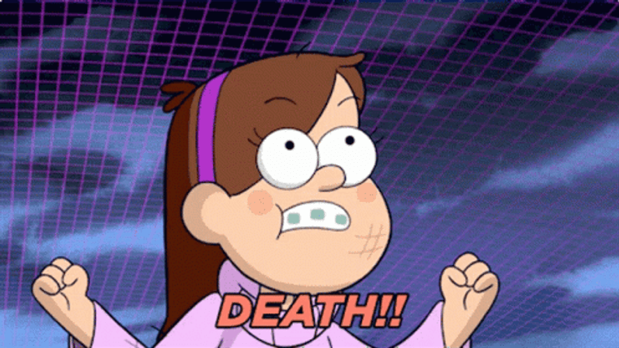 Mabel Pines Shout Death In Gravity Falls GIF